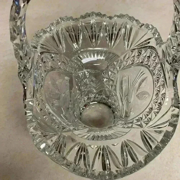Hofbauer Byrds/Birds Crystal Basket Saw Toothed Edges 24% Lead - Picture 9 of 11